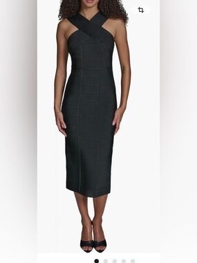 BCBG FITTED MIDI DRESS
